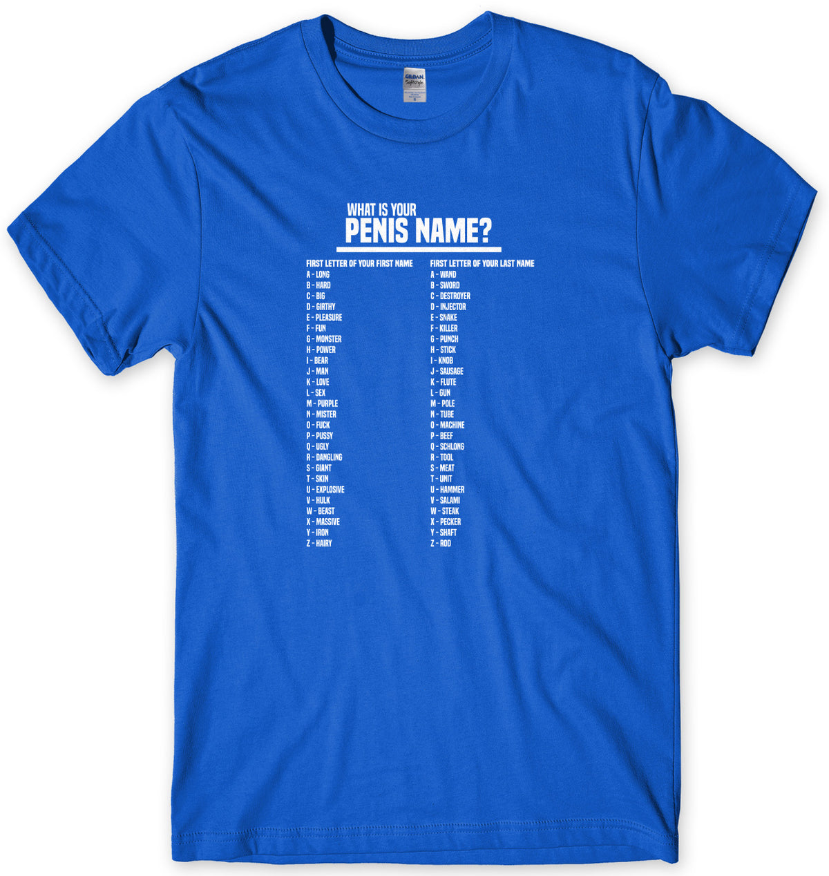What Is Your Penis Name? Mens Unisex T-Shirt