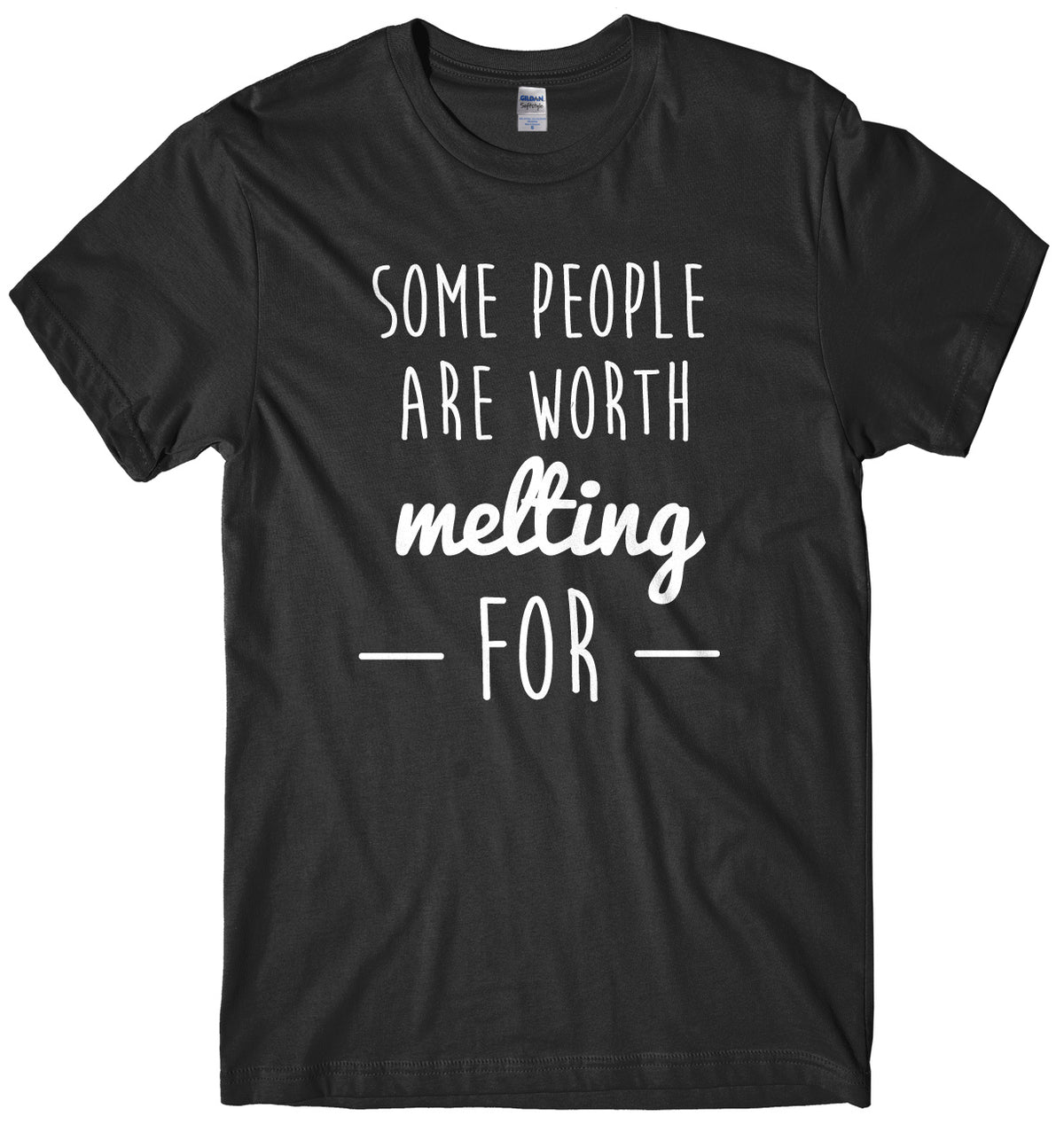 Some People Are Worth Melting For Mens Unisex Christmas T-Shirt