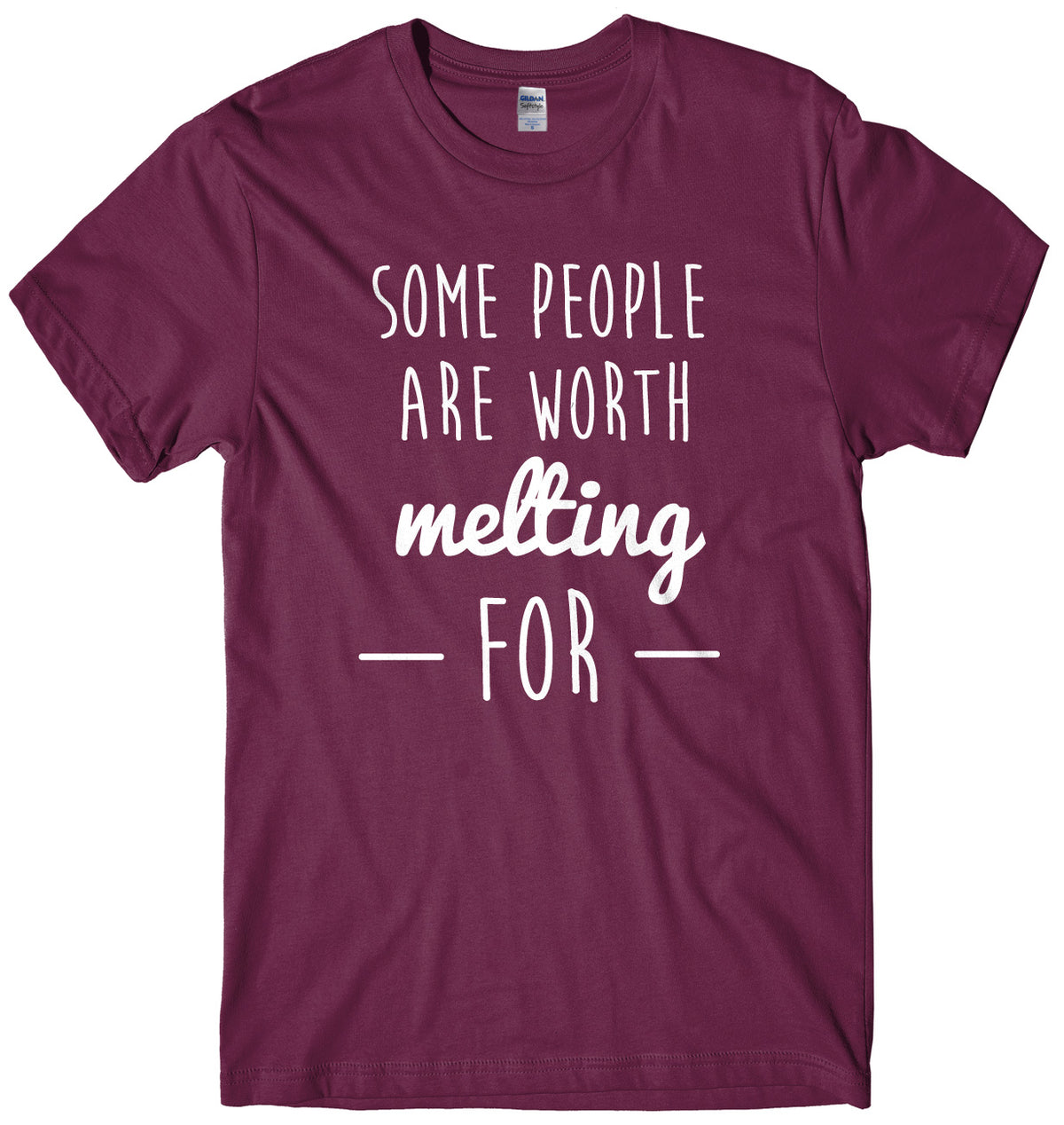 Some People Are Worth Melting For Mens Unisex Christmas T-Shirt