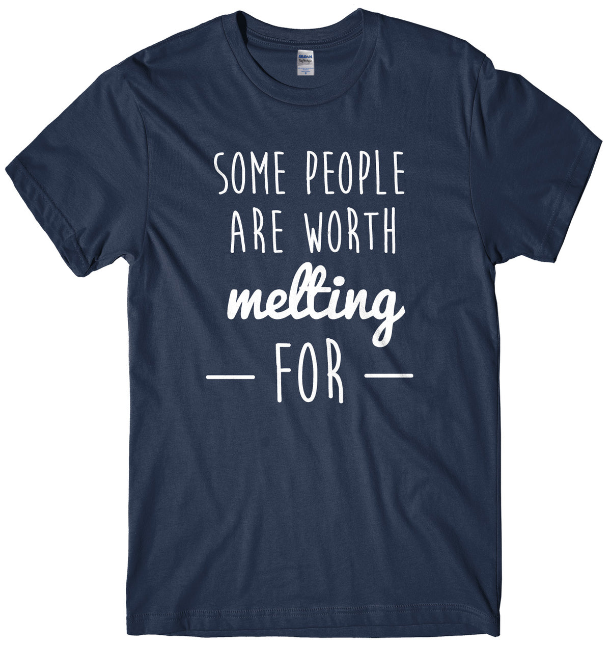 Some People Are Worth Melting For Mens Unisex Christmas T-Shirt