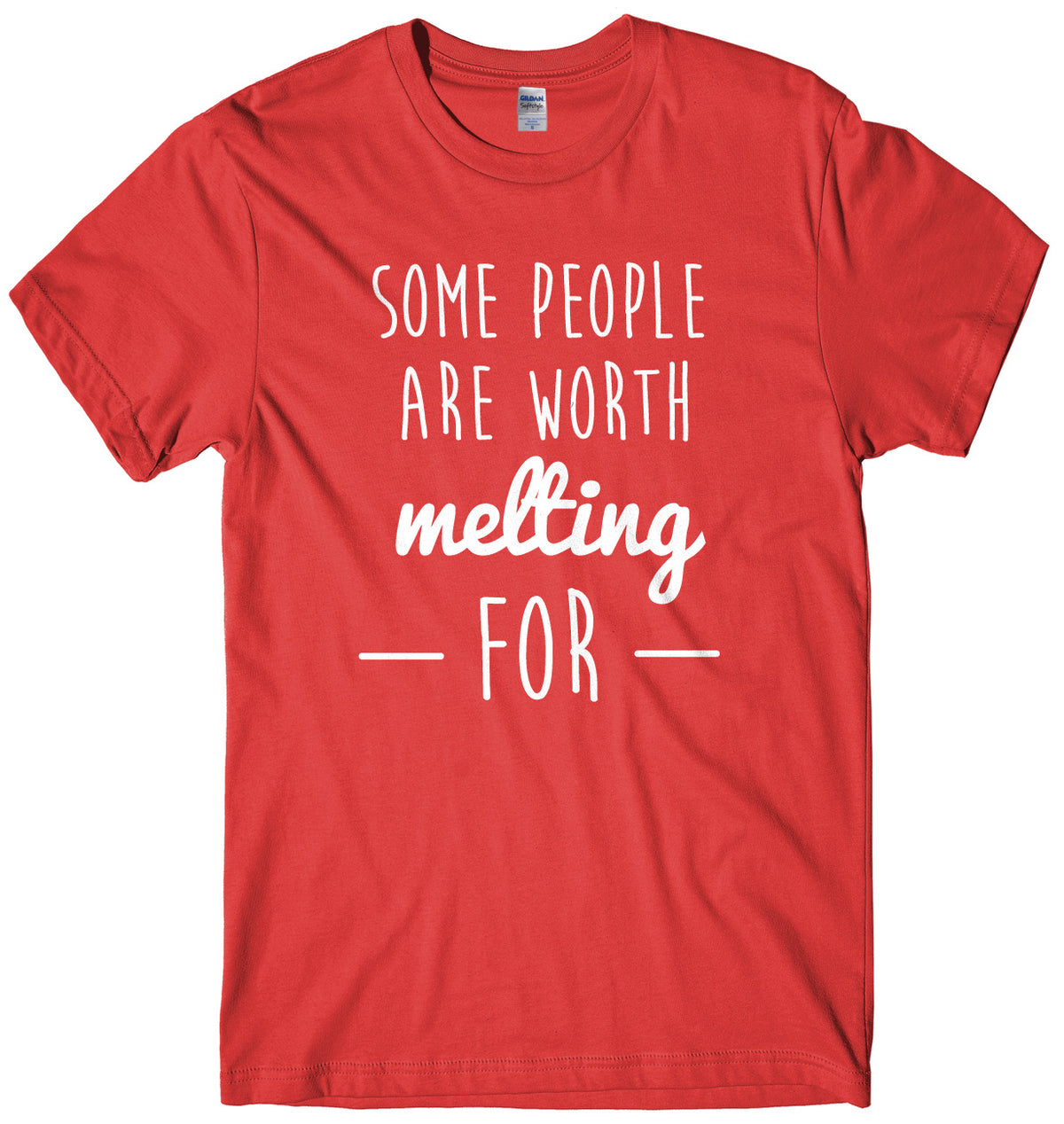 Some People Are Worth Melting For Mens Unisex Christmas T-Shirt