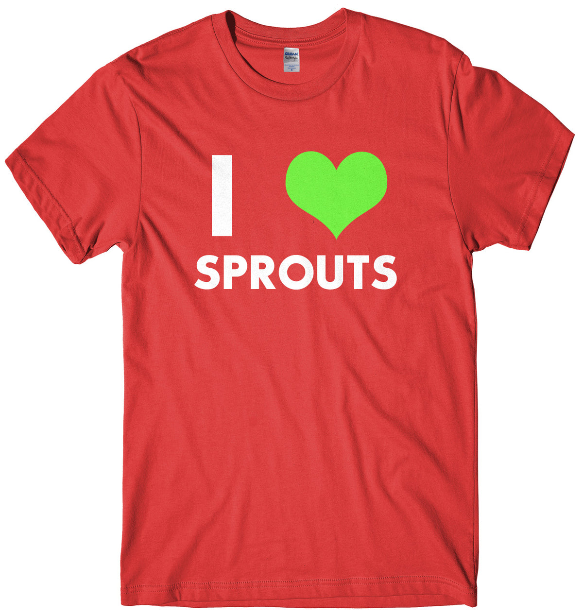 I Love Sprouts Mens Unisex Christmas T-Shirt