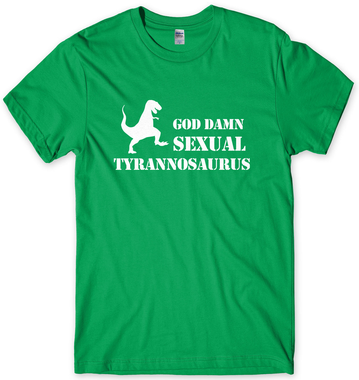 GOD DAMN SEXUAL TYRANNOSAURUS - INSPIRED BY PREDATOR MENS UNISEX T-SHIRT