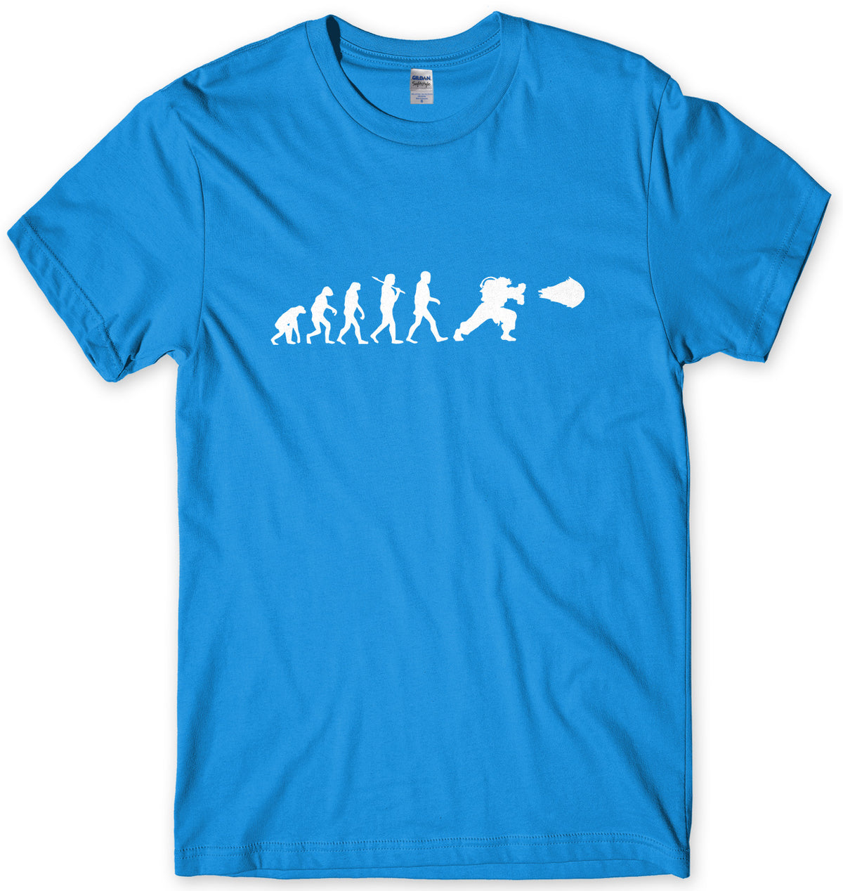 EVOLUTION OF HADOUKEN - INSPIRED BY STREET FIGHTER MENS UNISEX T-SHIRT