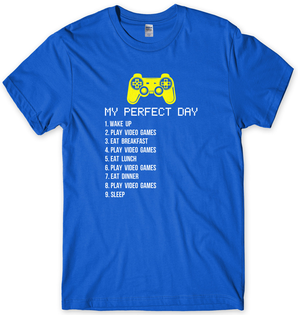 MY PERFECT DAY GAMER MENS UNISEX T-SHIRT