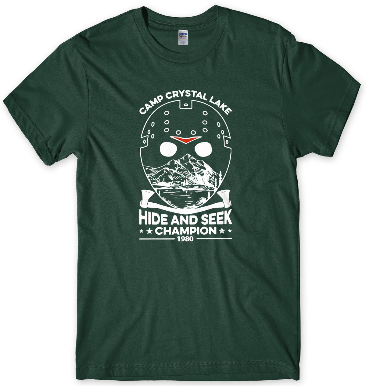 CAMP CRYSTAL LAKE HIDE AND SEEK CHAMPION MENS UNISEX T-SHIRT