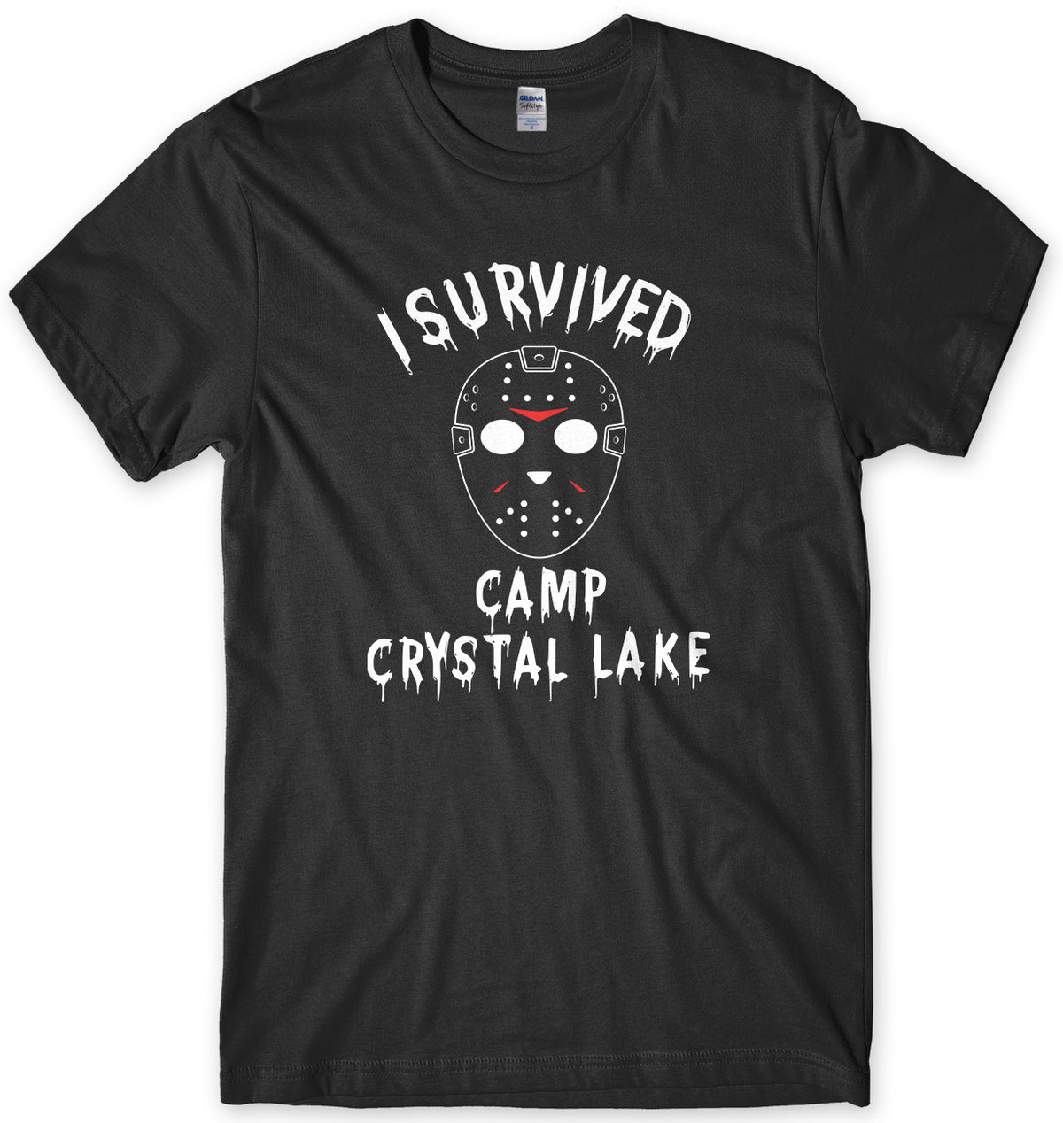 I SURVIVED CAMP CRYSTAL LAKE MENS UNISEX T-SHIRT