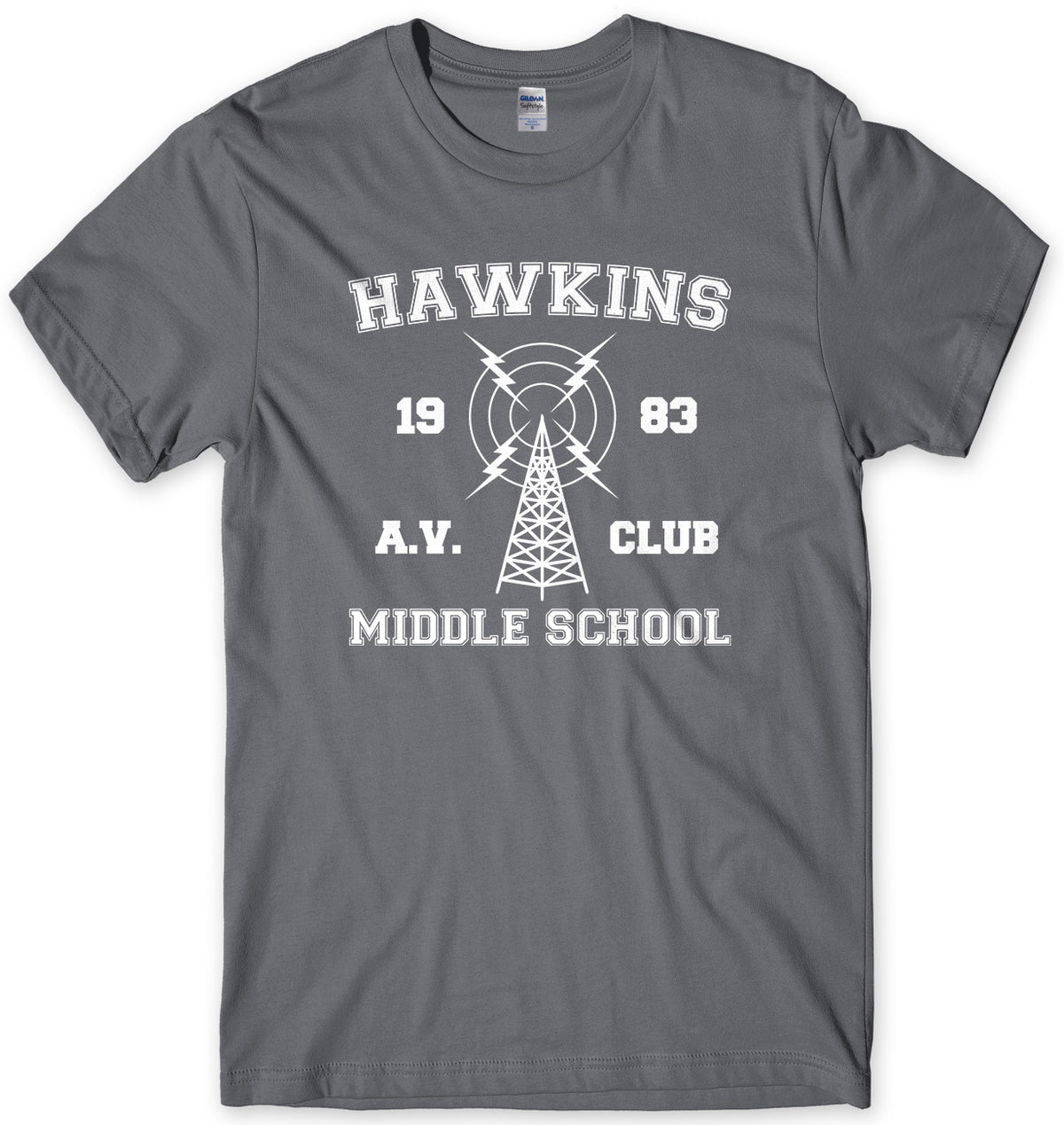 HAWKINS MIDDLE SCHOOL - INSPIRED BY STRANGER THINGS MENS UNISEX T-SHIRT