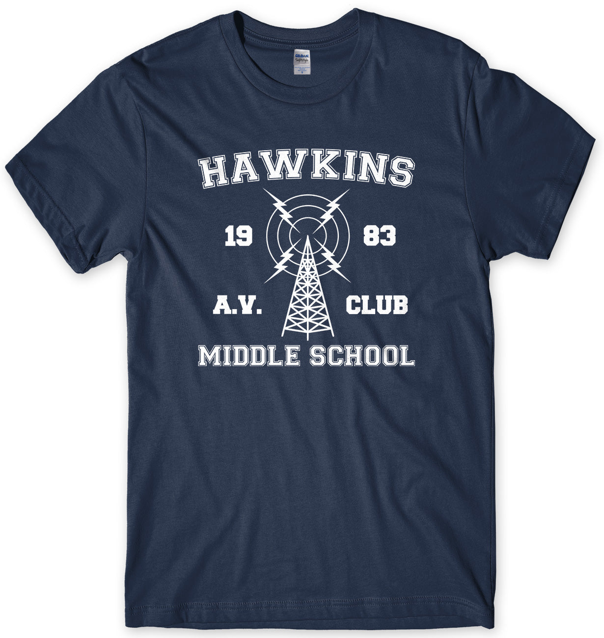 HAWKINS MIDDLE SCHOOL - INSPIRED BY STRANGER THINGS MENS UNISEX T-SHIRT