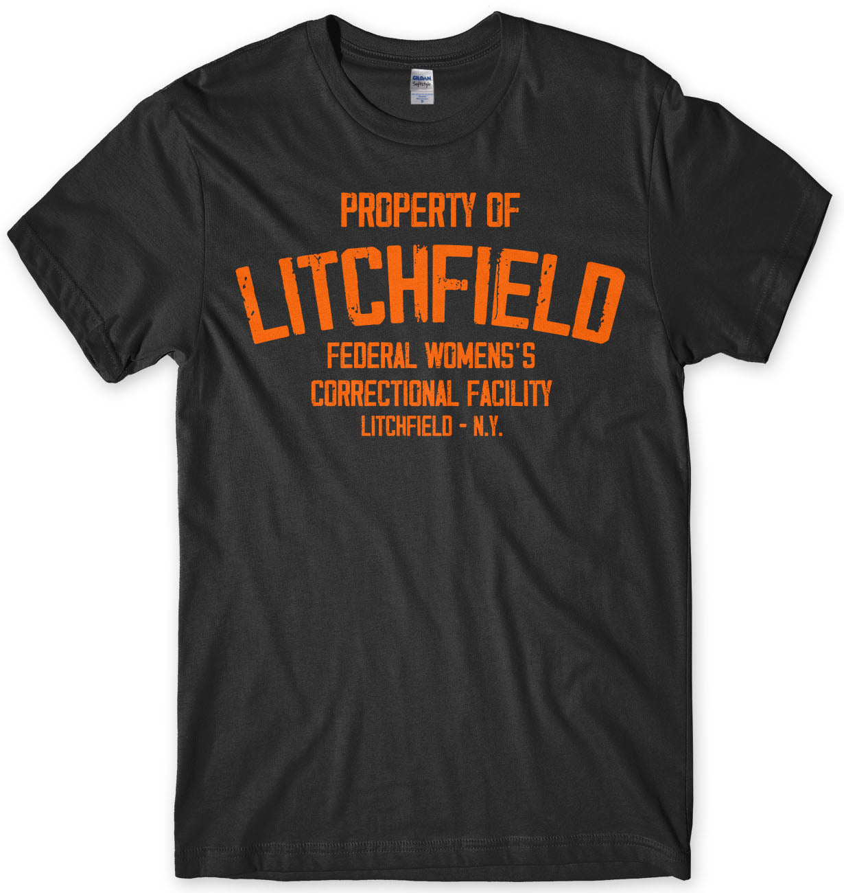 PROPERTY OF LITCHFIELD - INSPIRED BY ORANGE IS THE NEW BLACK MENS UNISEX T-SHIRT