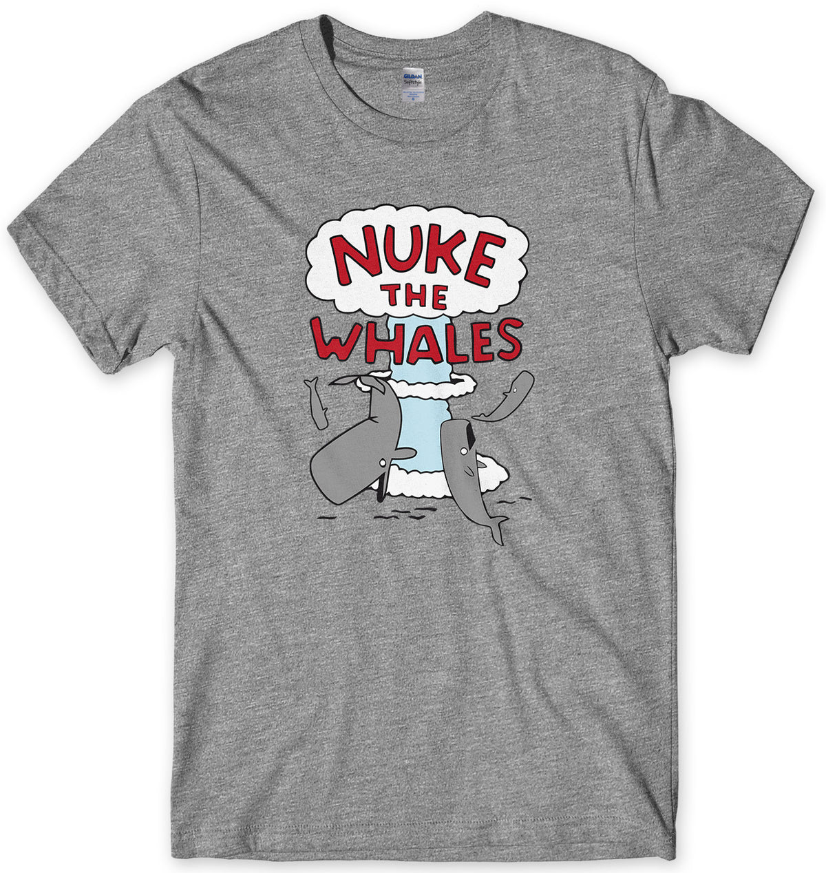 NUKE THE WHALES - INSPIRED BY THE SIMPSONS MENS UNISEX T-SHIRT