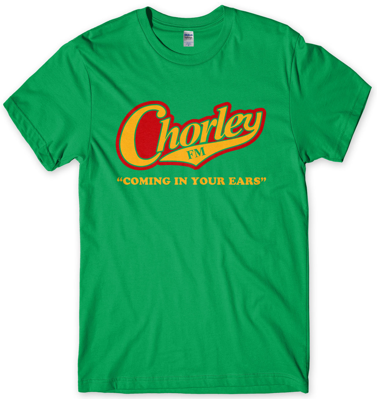 CHORLEY FM COMING IN YOUR EARS - INSPIRED BY PHOENIX NIGHTS MENS UNISEX T-SHIRT