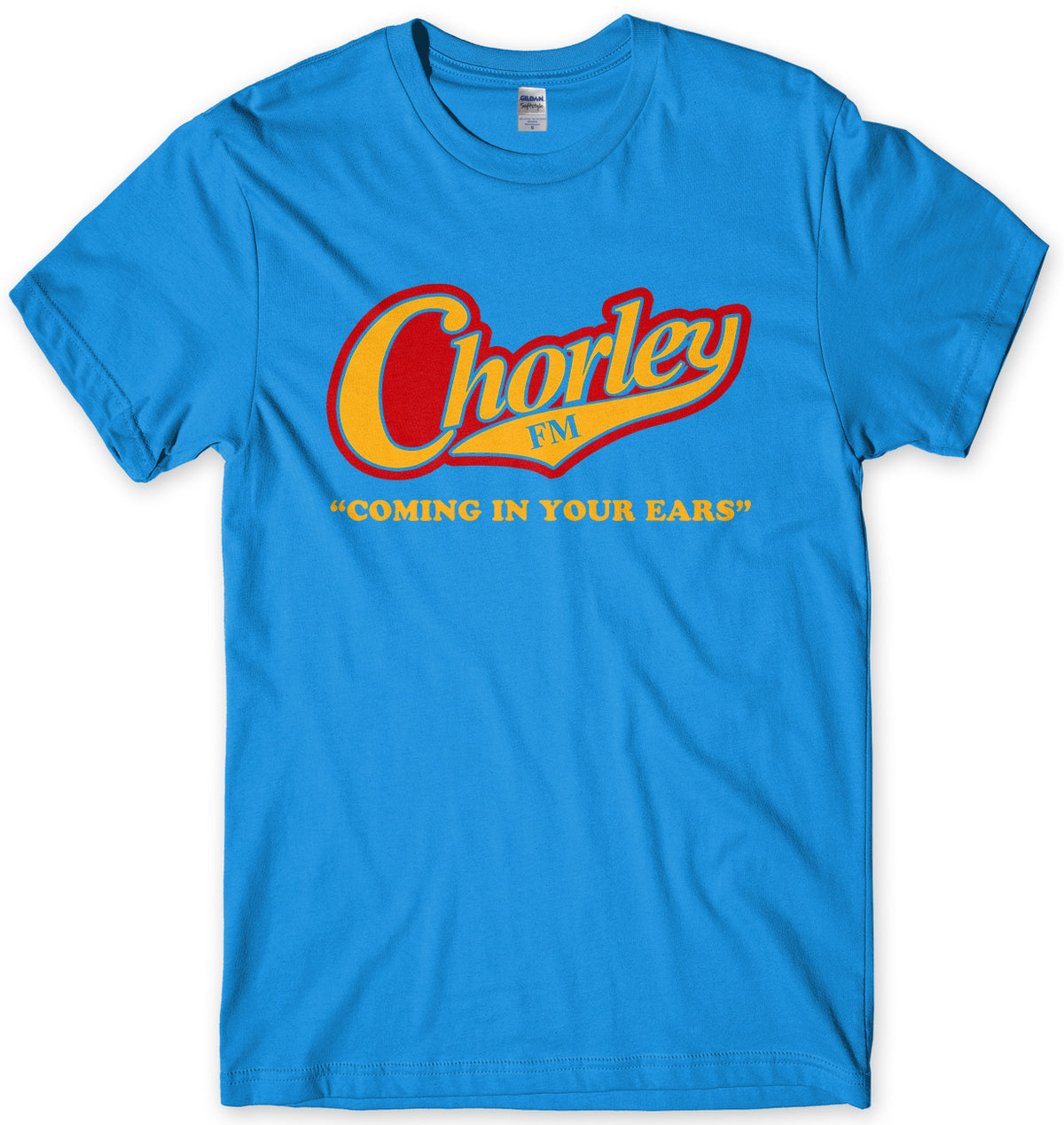 CHORLEY FM COMING IN YOUR EARS - INSPIRED BY PHOENIX NIGHTS MENS UNISEX T-SHIRT