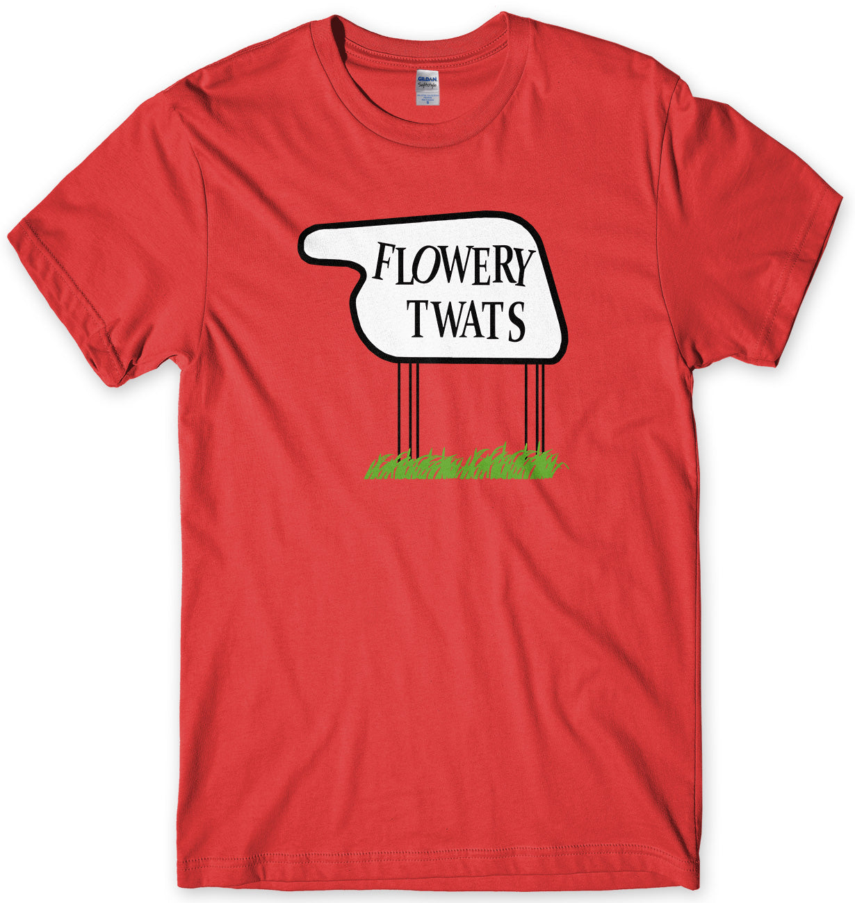 FLOWERY TWATS - INSPIRED BY FAULTY TOWERS MENS UNISEX T-SHIRT