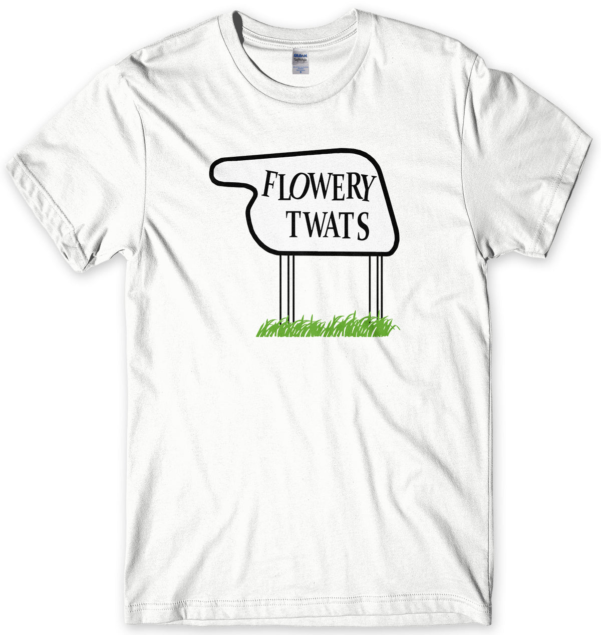 FLOWERY TWATS - INSPIRED BY FAULTY TOWERS MENS UNISEX T-SHIRT