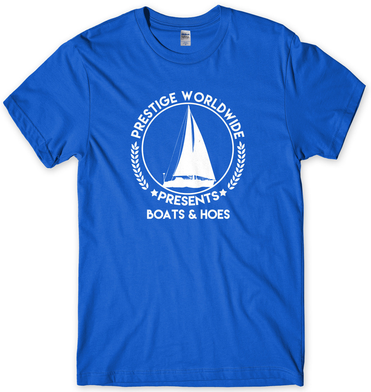 Prestige Worldwide Presents Boats And Hoes Mens T-Shirt