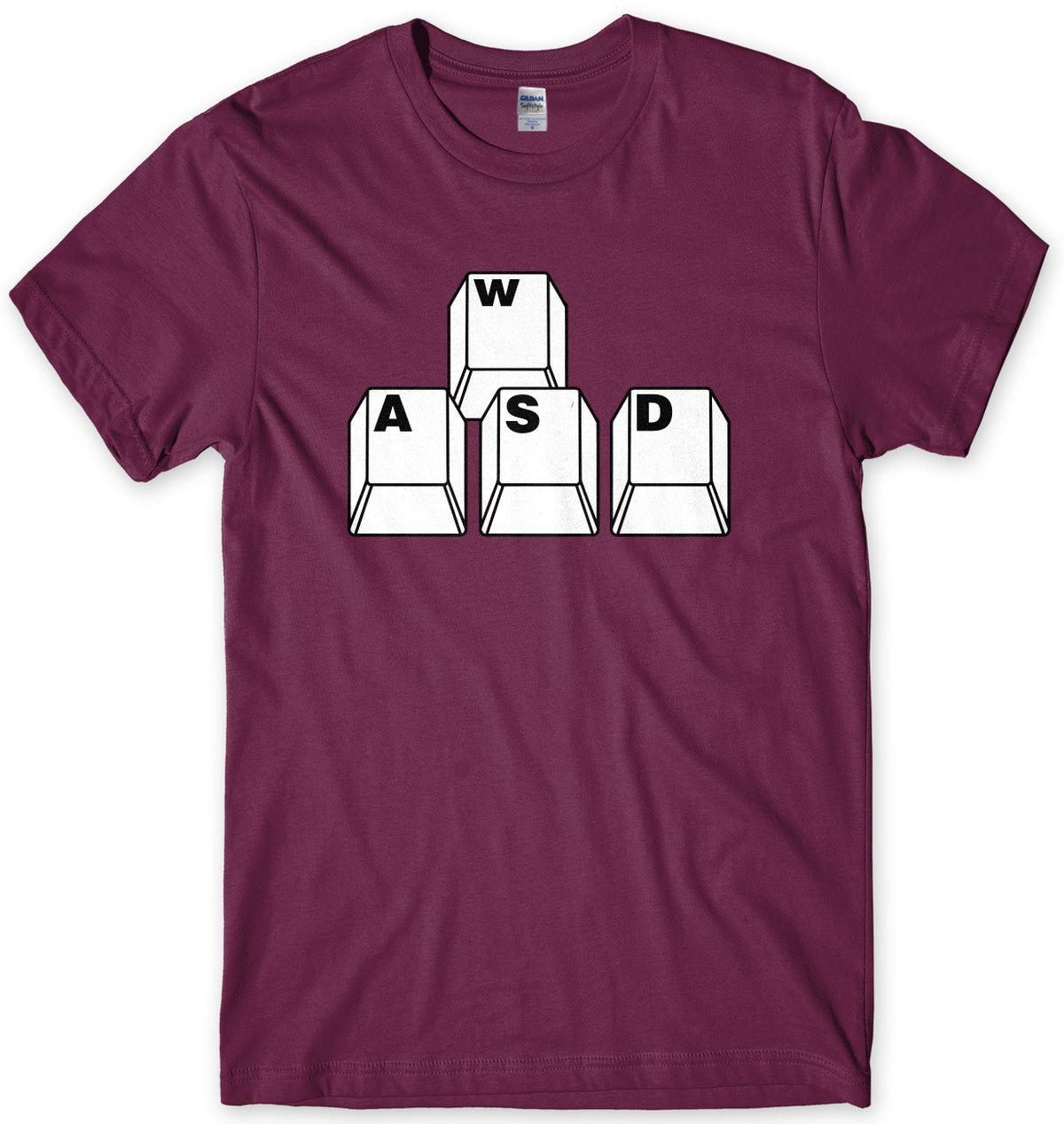 Gaming PC WASD Keyboard Keys Mens T-Shirt