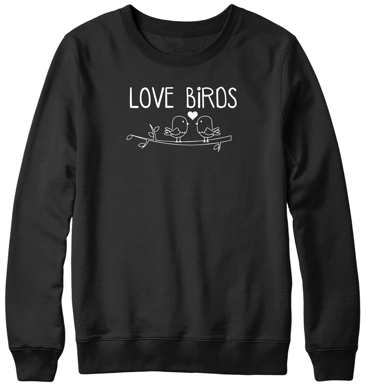 LOVE BIRDS MENS LADIES WOMENS UNISEX SWEATSHIRT SWEATER