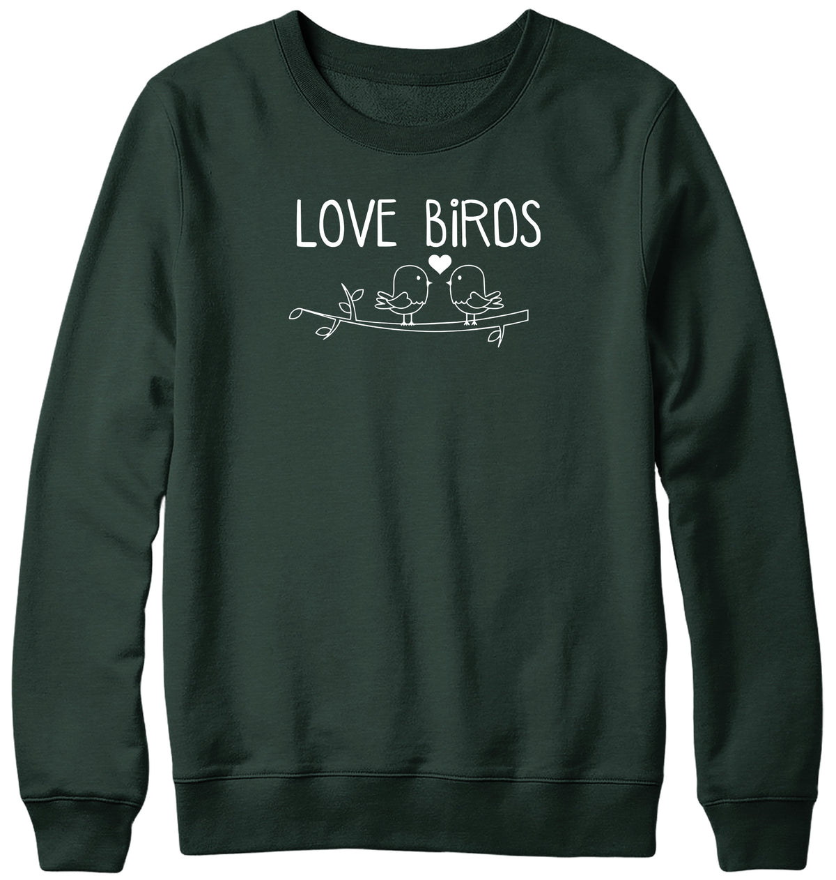 LOVE BIRDS MENS LADIES WOMENS UNISEX SWEATSHIRT SWEATER