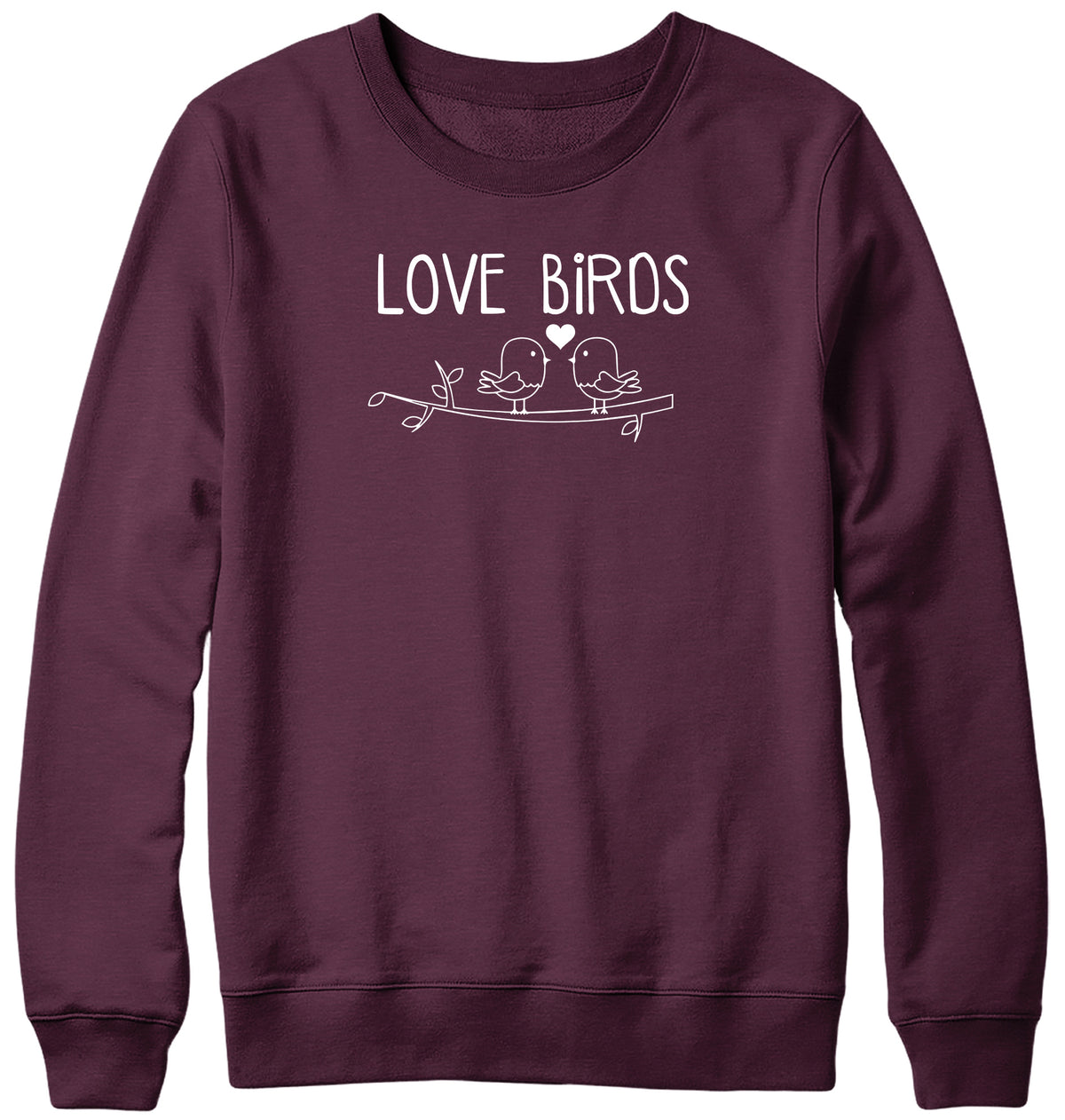 LOVE BIRDS MENS LADIES WOMENS UNISEX SWEATSHIRT SWEATER
