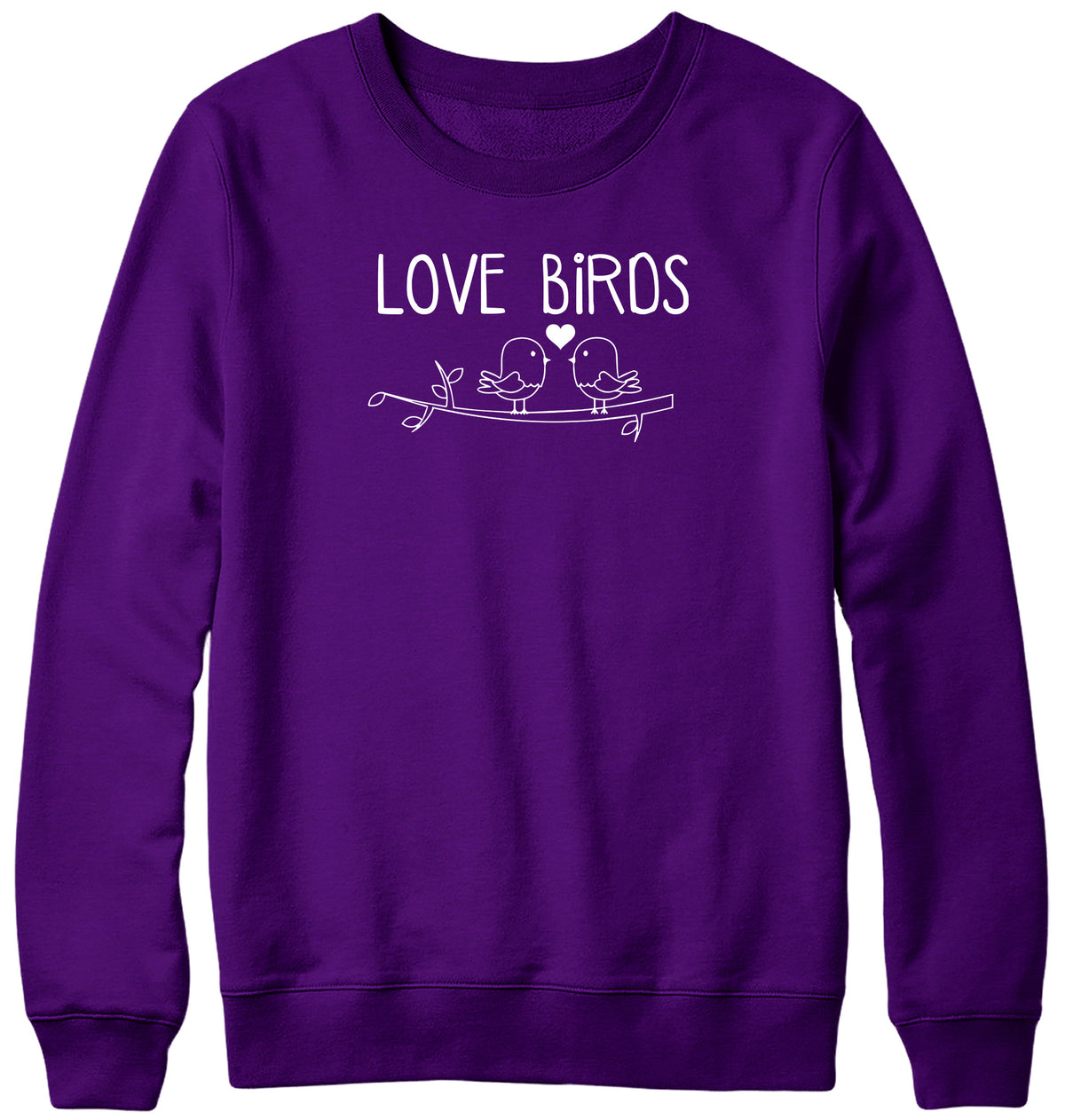 LOVE BIRDS MENS LADIES WOMENS UNISEX SWEATSHIRT SWEATER