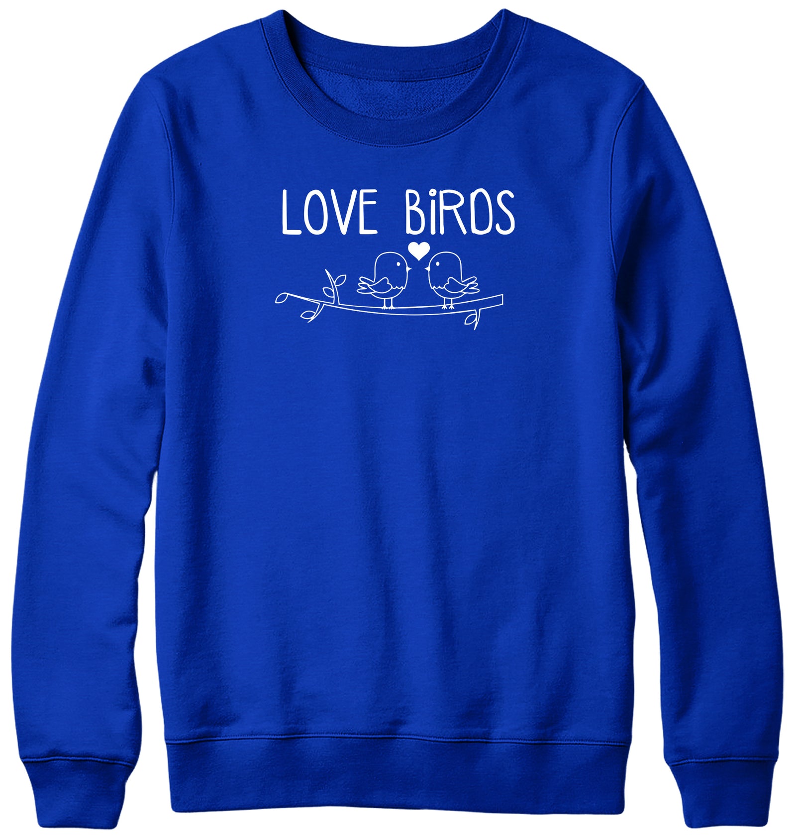LOVE BIRDS MENS LADIES WOMENS UNISEX SWEATSHIRT SWEATER