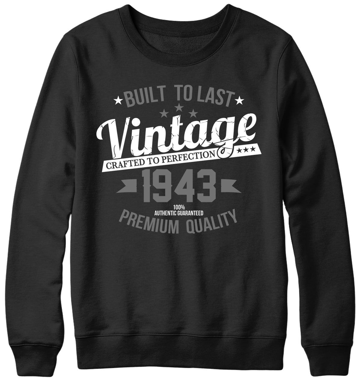 Built To Last Vintage Personalised With Any Date Mens Birthday Sweatshirt