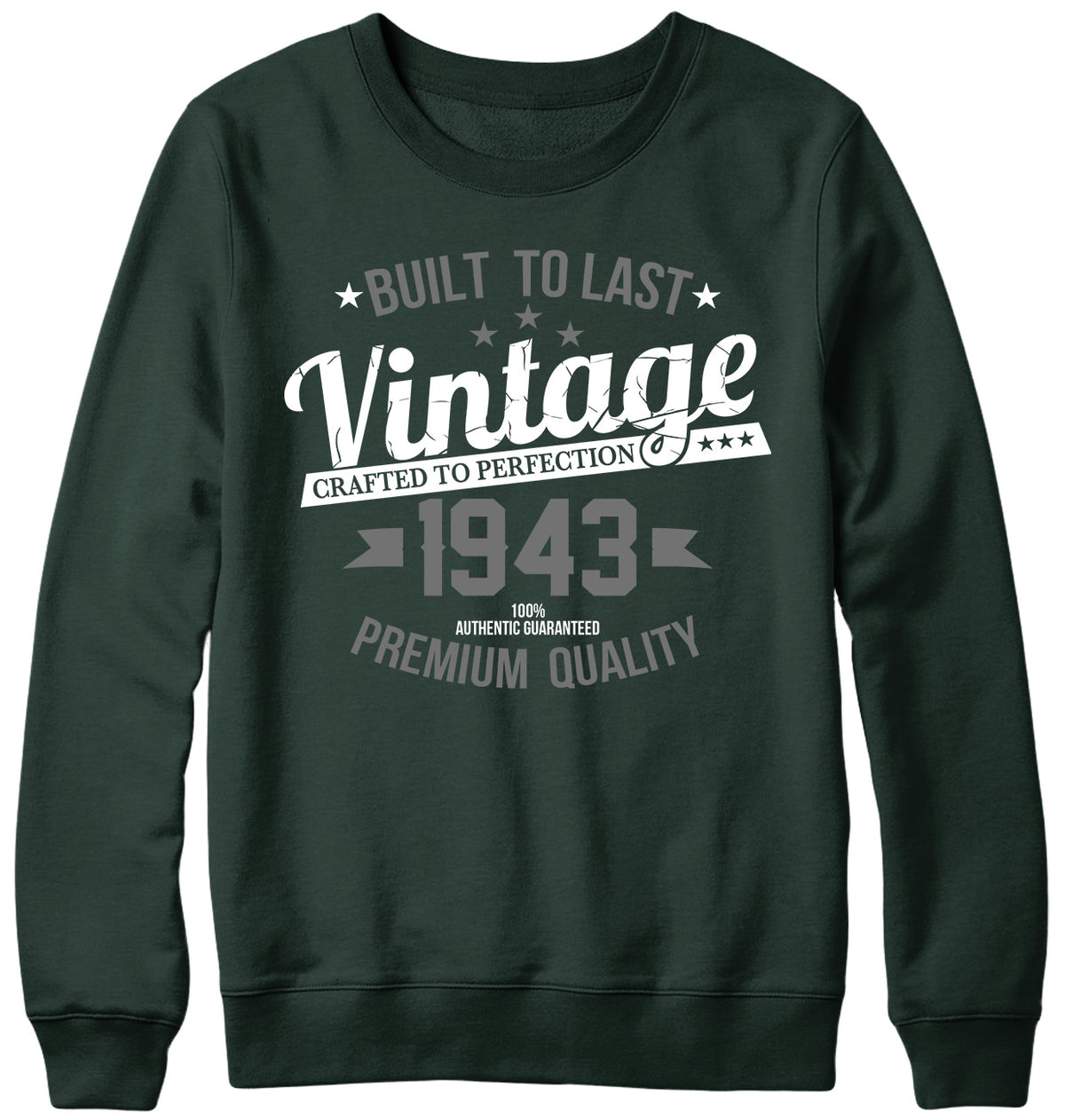 Built To Last Vintage Personalised With Any Date Mens Birthday Sweatshirt