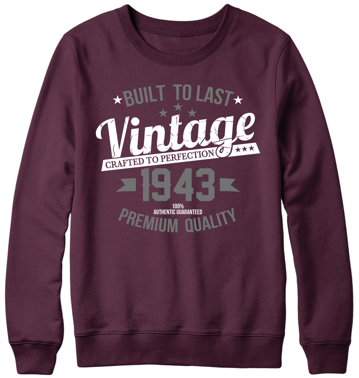 Built To Last Vintage Personalised With Any Date Mens Birthday Sweatshirt
