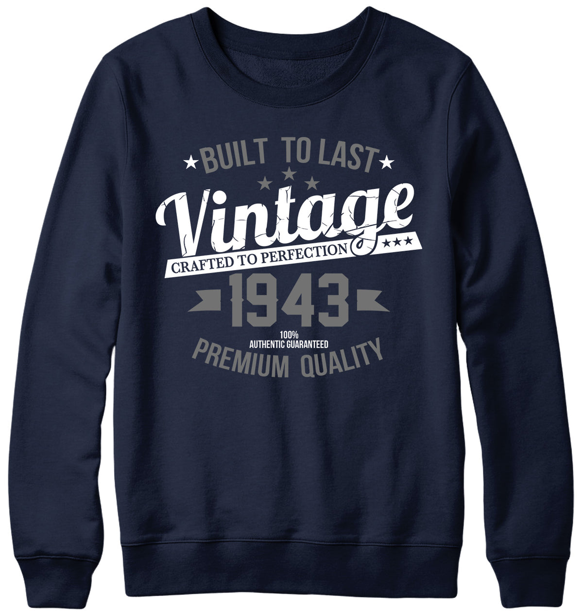 Built To Last Vintage Personalised With Any Date Mens Birthday Sweatshirt