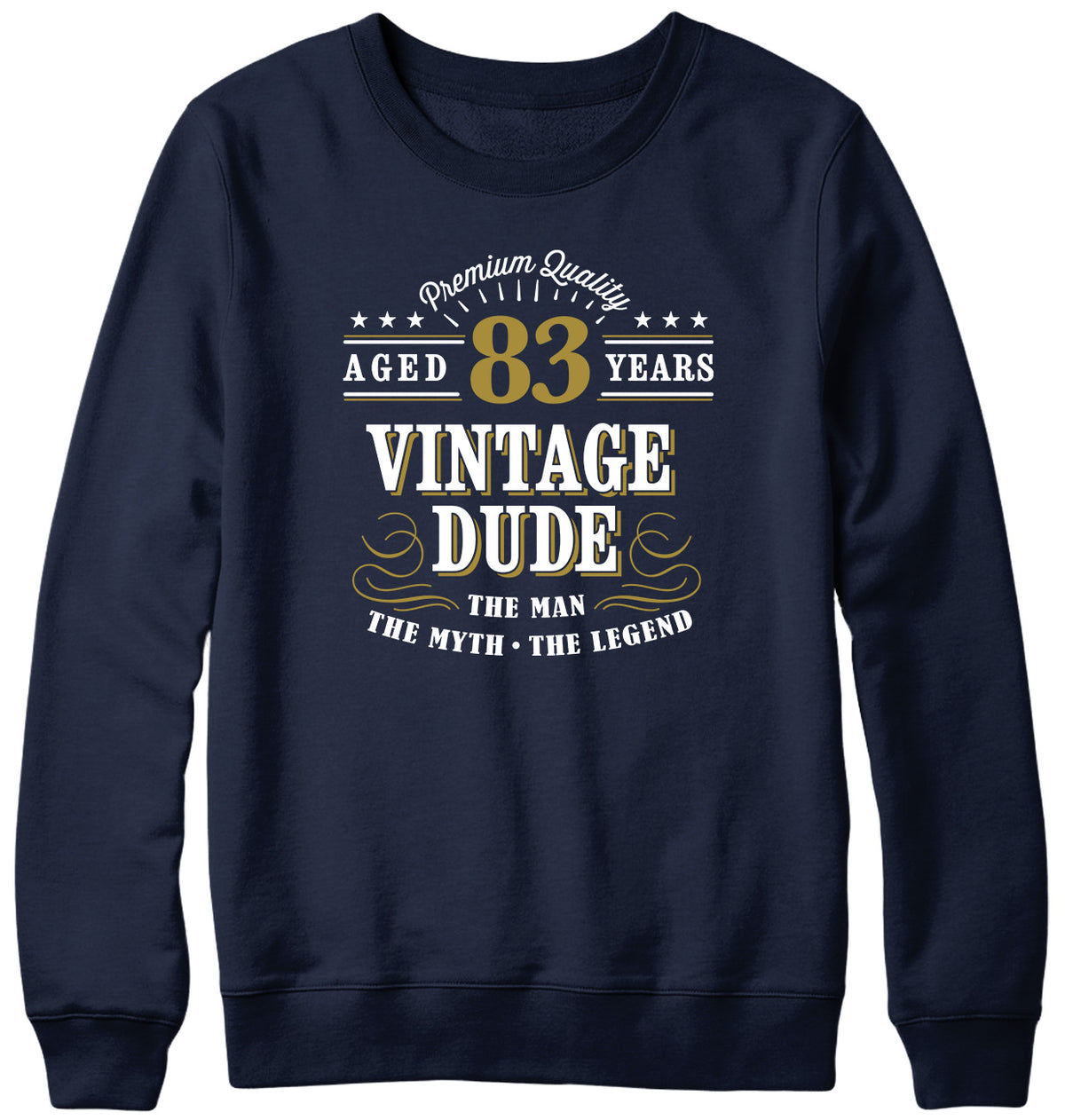 Vintage Dude The Man The Myth The Legend Mens Personalised Birthday Sweatshirt
