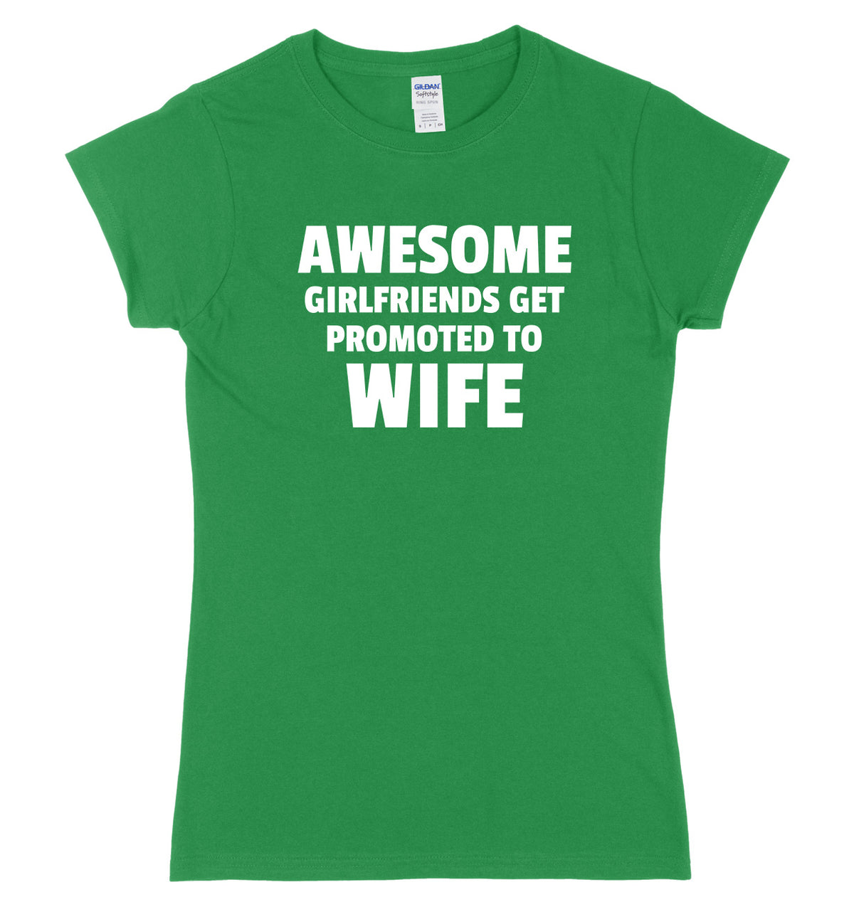 Awesome Girlfriends Get Promoted To Wife Womens Ladies Slim Fit T-Shirt