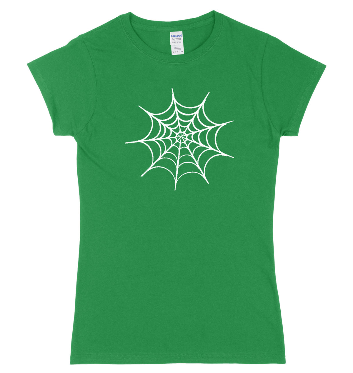 Spiderweb Spiders Web Design Womens Ladies Slim Fit Halloween T-Shirt