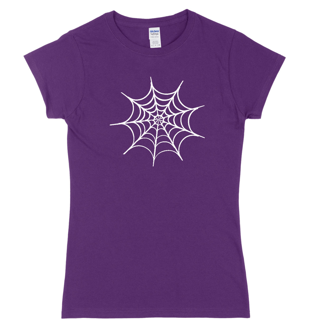 Spiderweb Spiders Web Design Womens Ladies Slim Fit Halloween T-Shirt