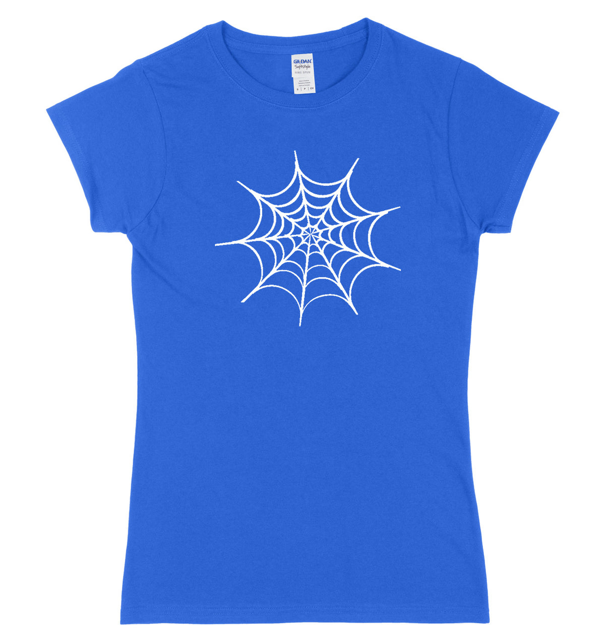 Spiderweb Spiders Web Design Womens Ladies Slim Fit Halloween T-Shirt