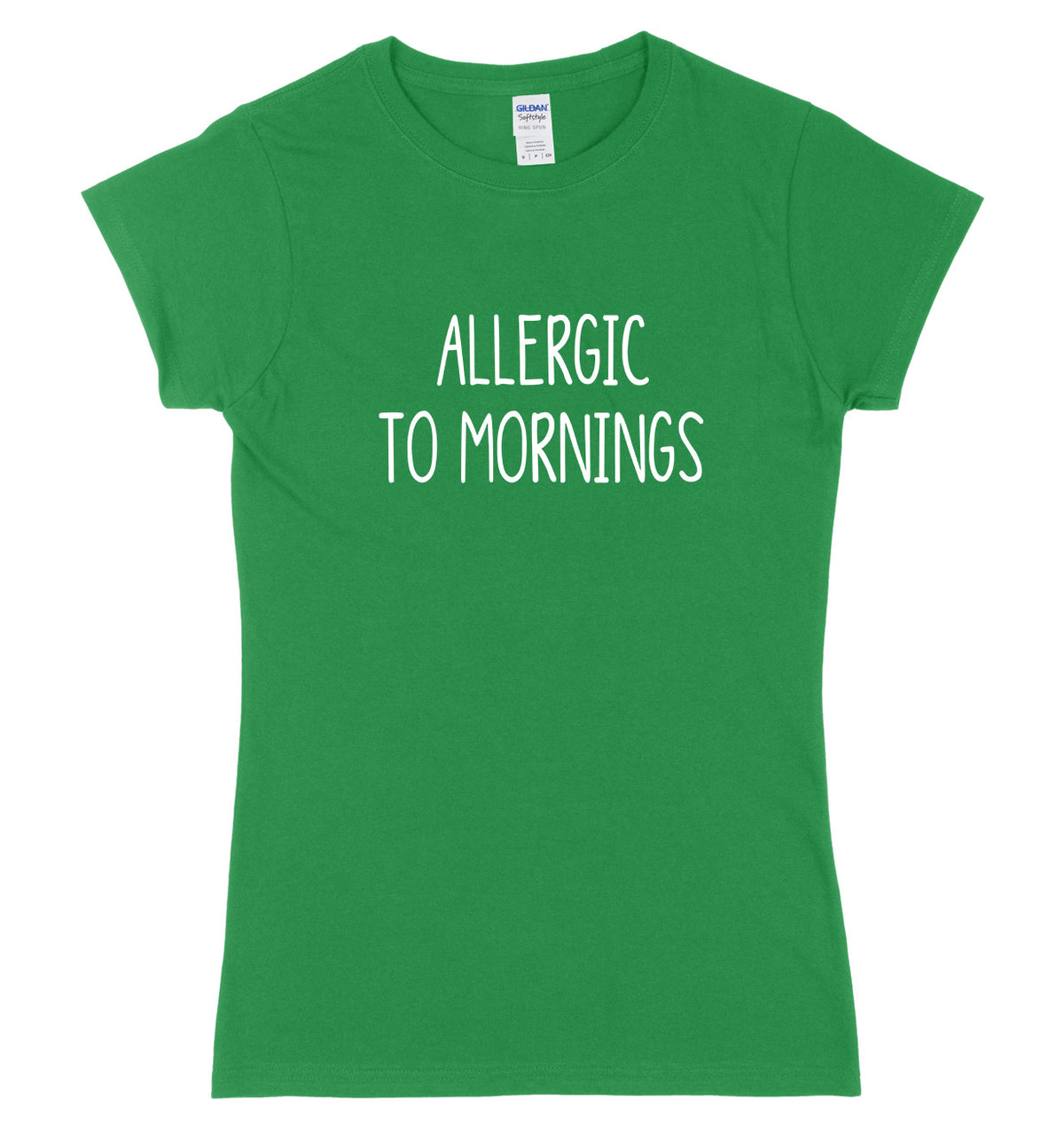 Allergic To Mornings Womens Ladies Slim Fit T-Shirt