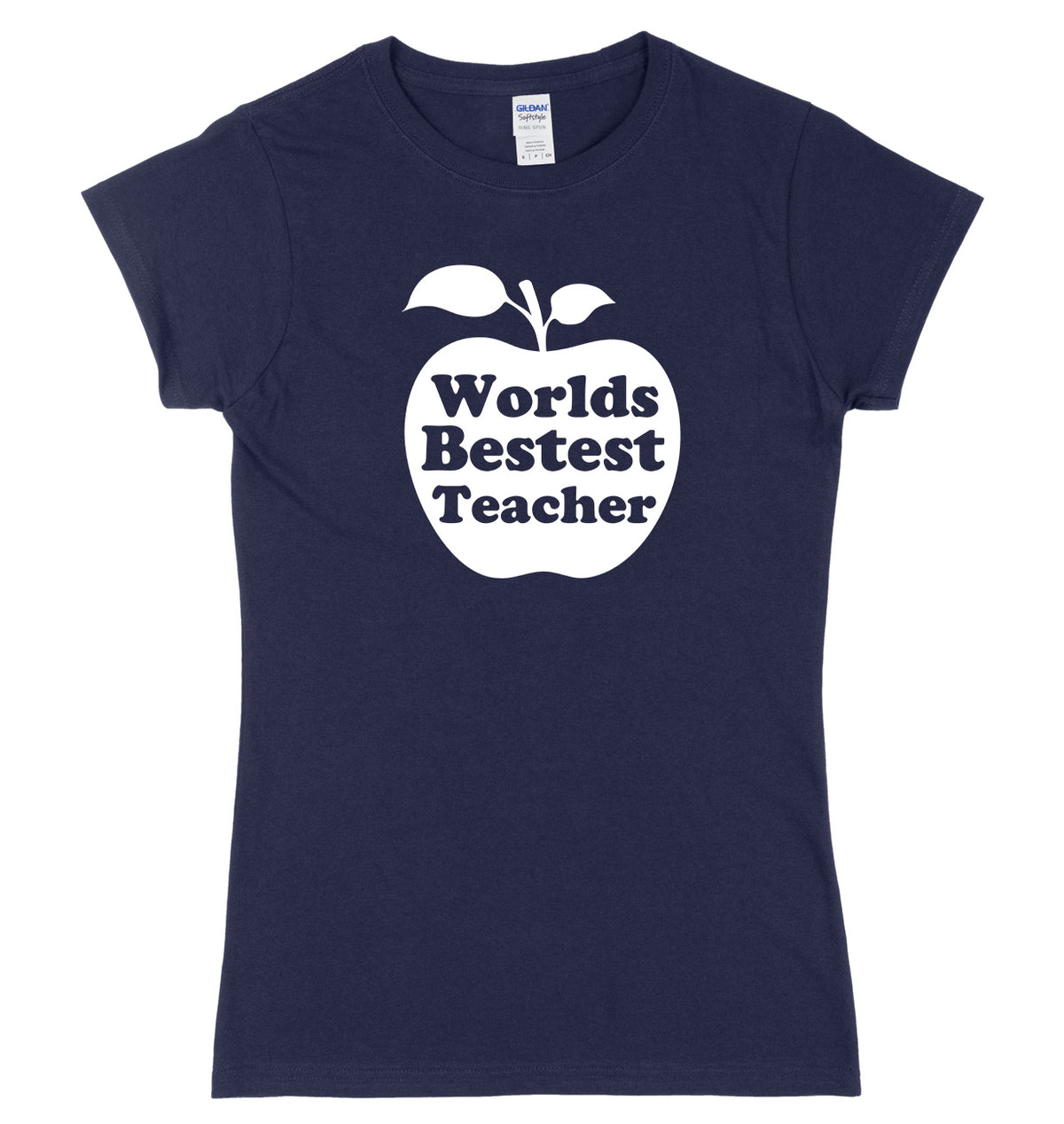 World&#39;s Bestest Teacher Womens Ladies Slim Fit T-Shirt