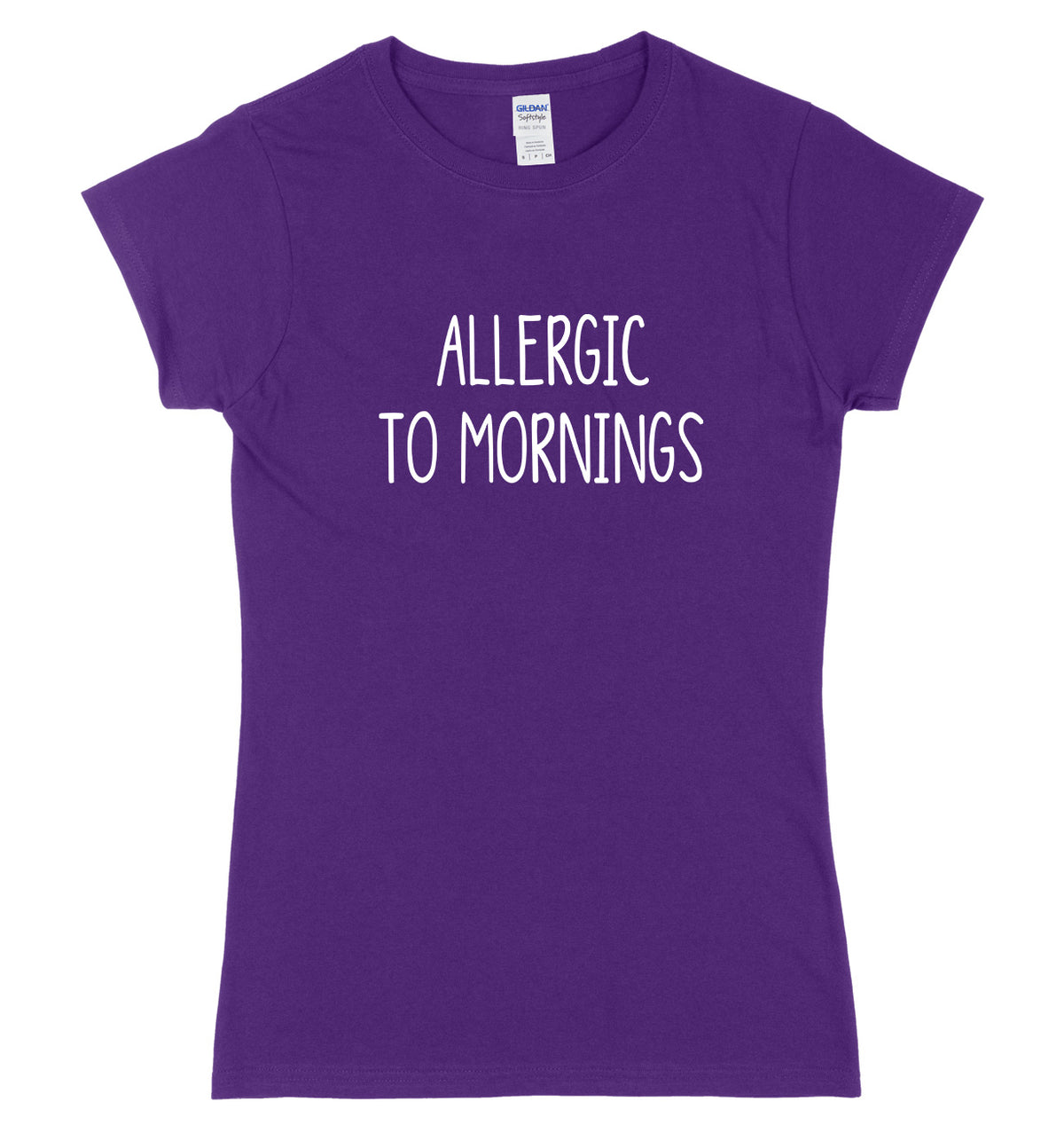 Allergic To Mornings Womens Ladies Slim Fit T-Shirt