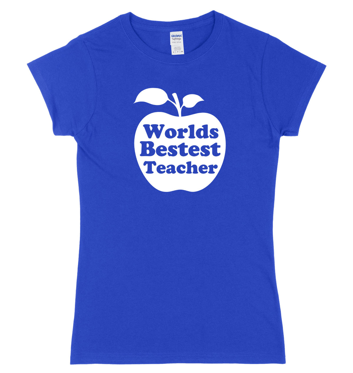 World&#39;s Bestest Teacher Womens Ladies Slim Fit T-Shirt