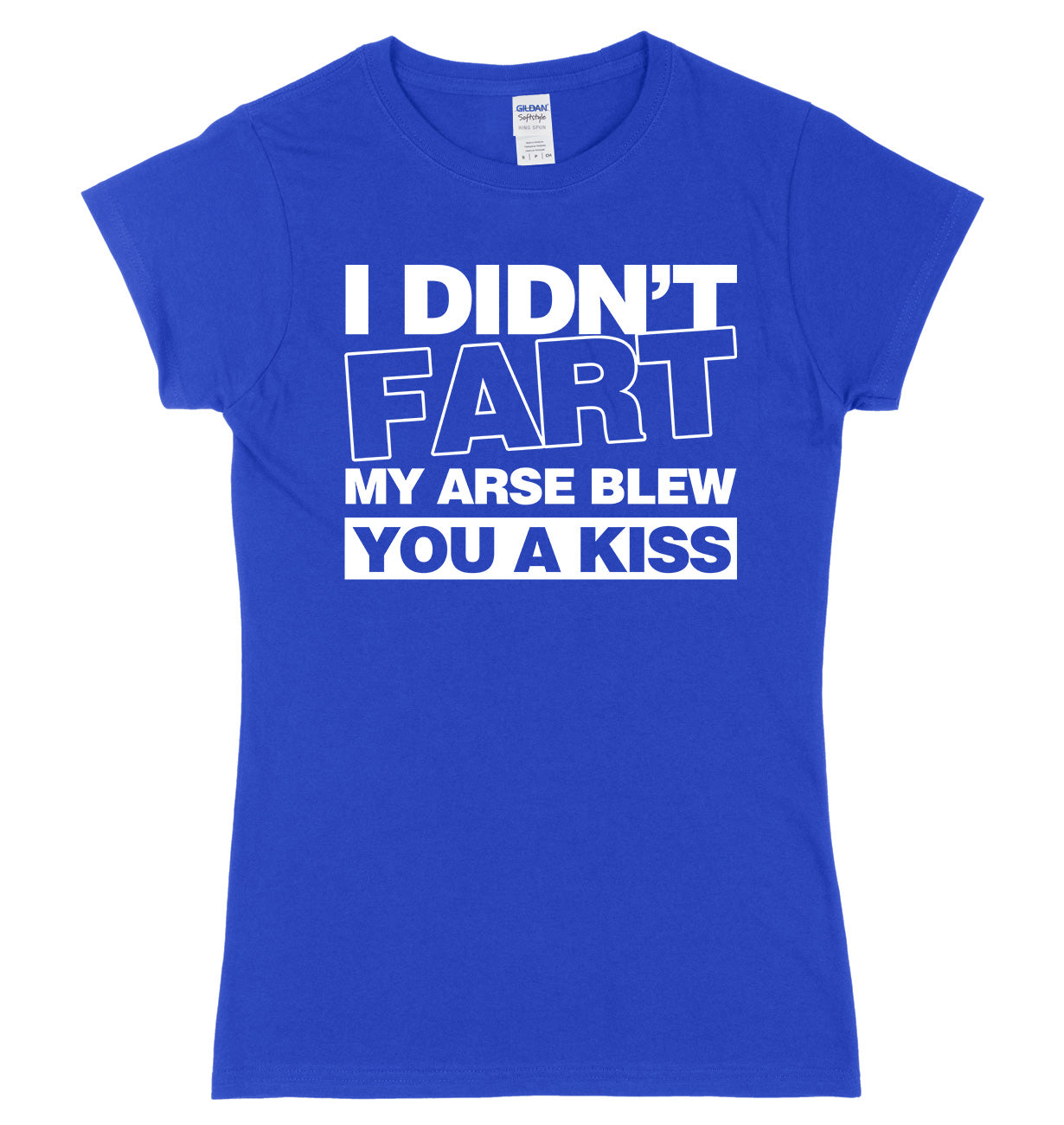 I Didn't Fart My Ar*se Blew You A Kiss Womens Ladies Slim Fit T-Shirt