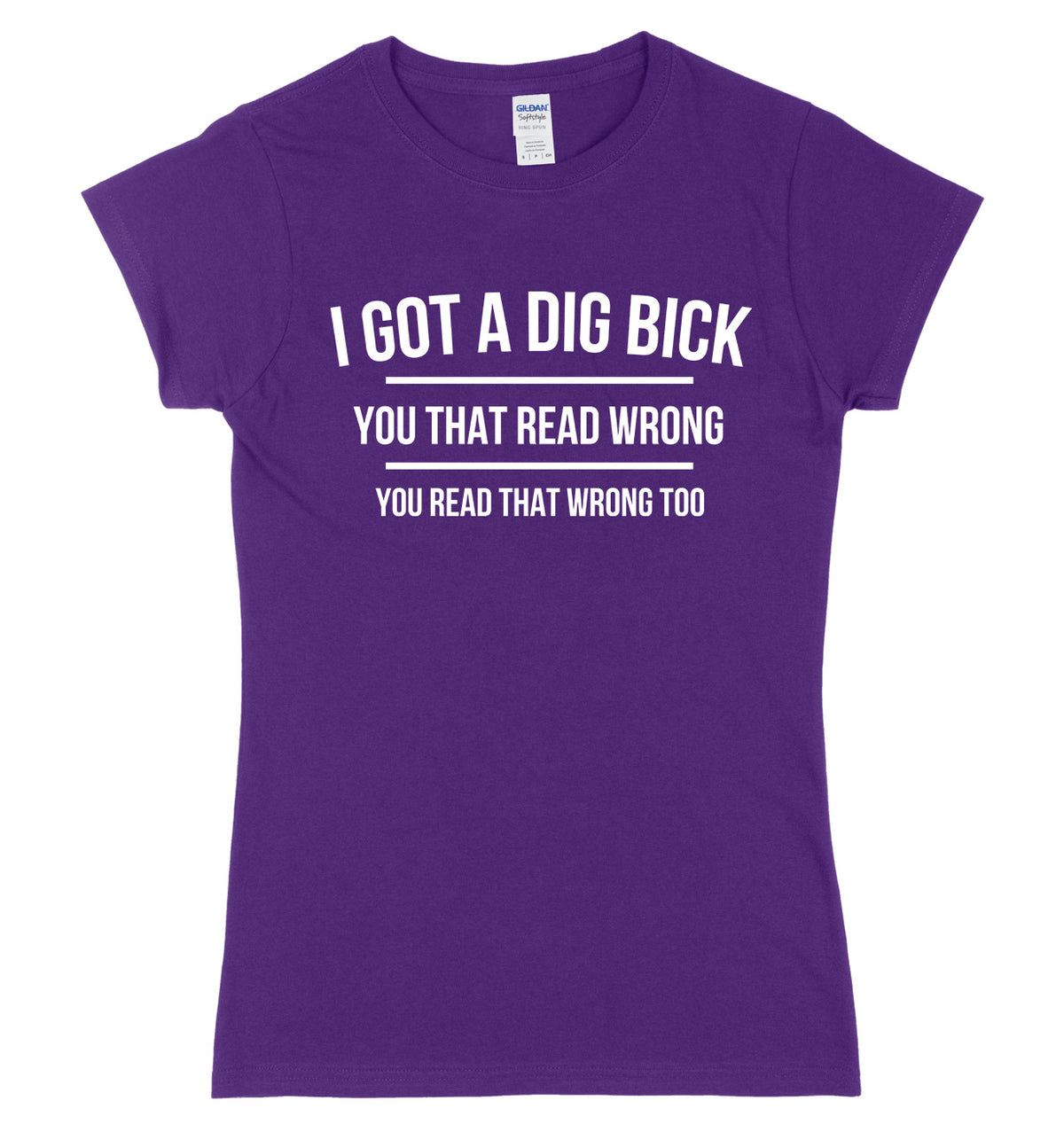 I Got A Dig Bick Womens Ladies Slim Fit T-Shirt