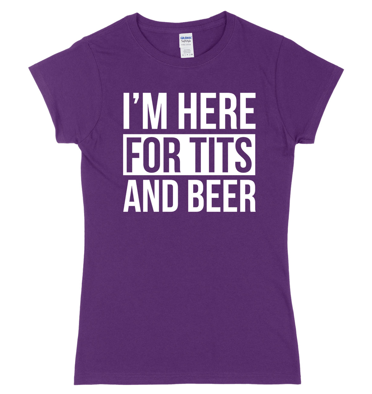 I&#39;m Here For Tits And Beer Womens Slim Fit T-Shirt