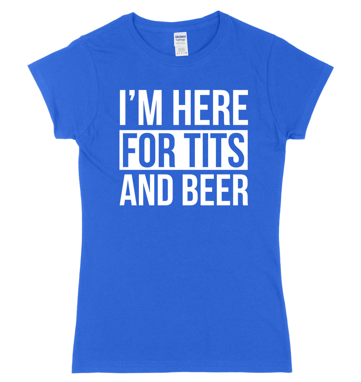I&#39;m Here For Tits And Beer Womens Slim Fit T-Shirt
