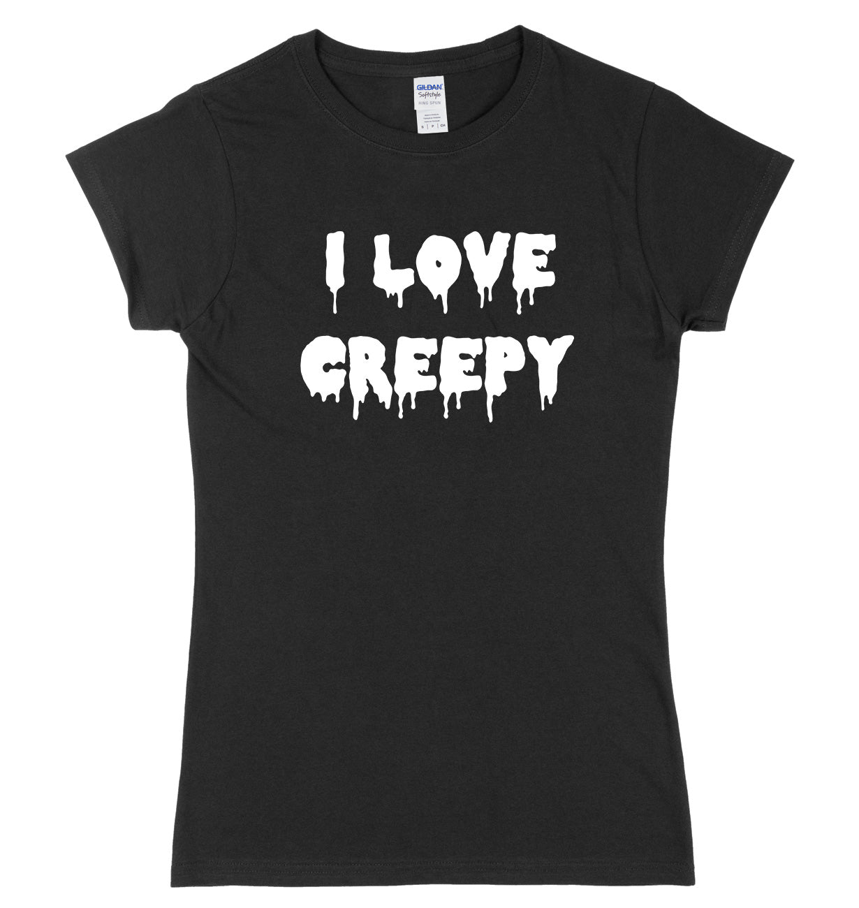 I Love Creepy Womens Ladies Slim Fit Halloween T-Shirt