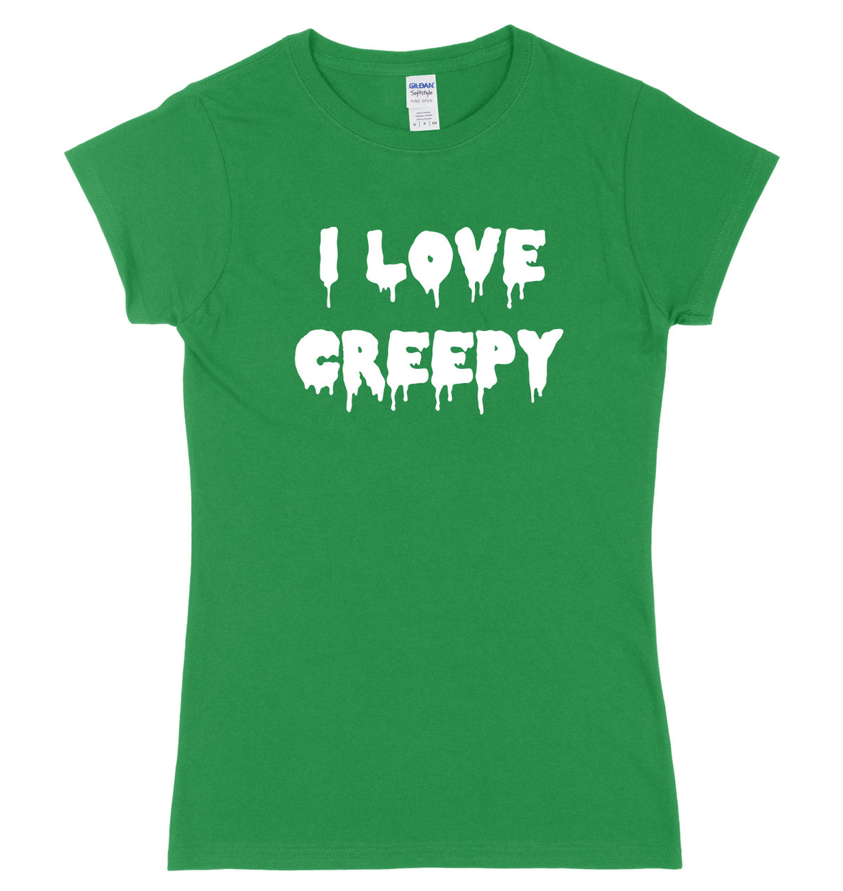 I Love Creepy Womens Ladies Slim Fit Halloween T-Shirt