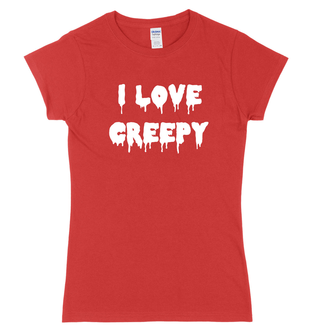 I Love Creepy Womens Ladies Slim Fit Halloween T-Shirt
