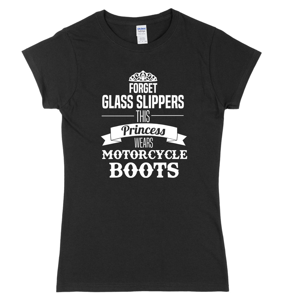 Forget Glass Slippers This Princess Wears Motorcycle Boots Womens Slim Fit T-Shirt
