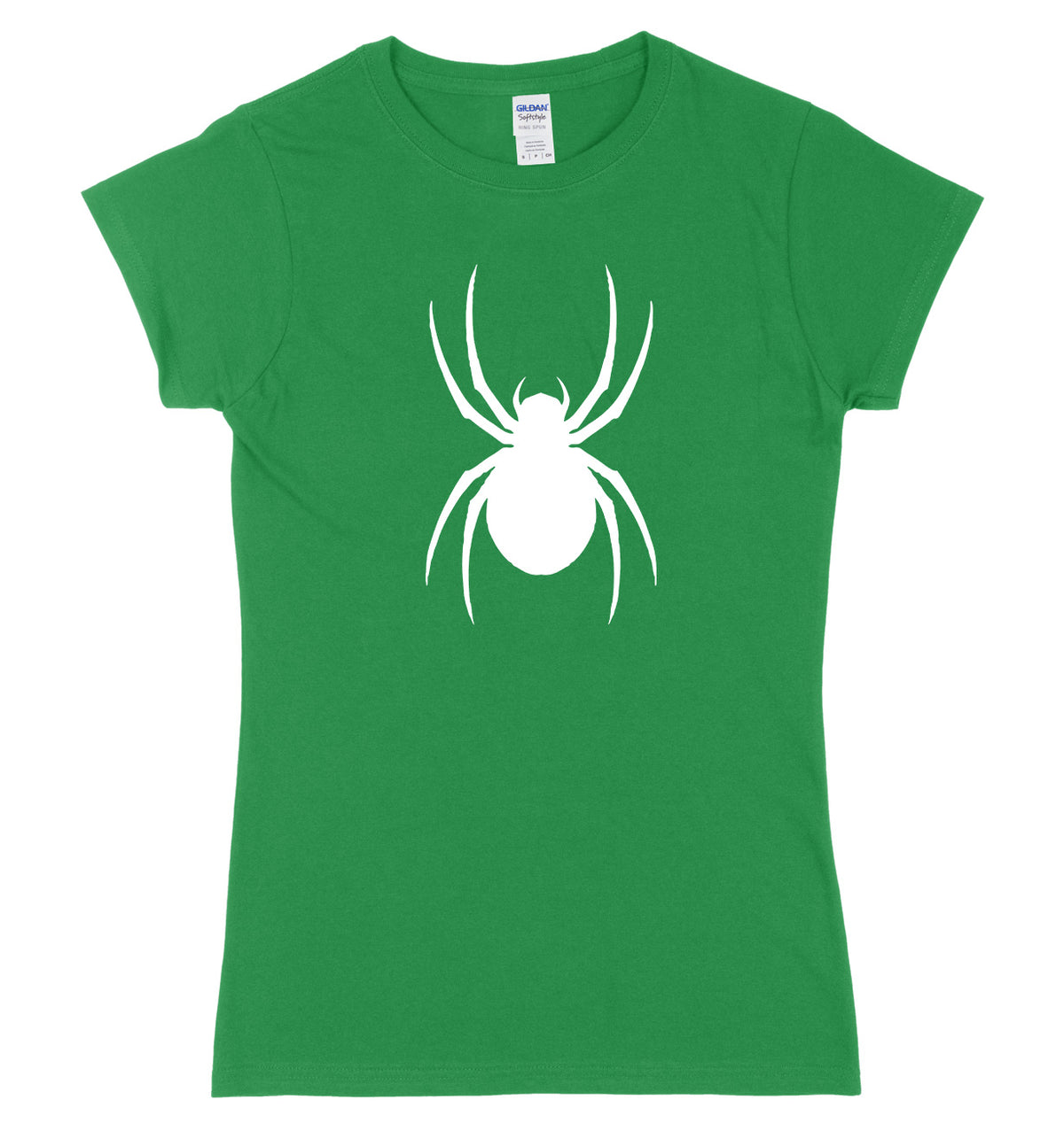 Large Spider Tarantula Design Womens Ladies Slim Fit Halloween T-Shirt