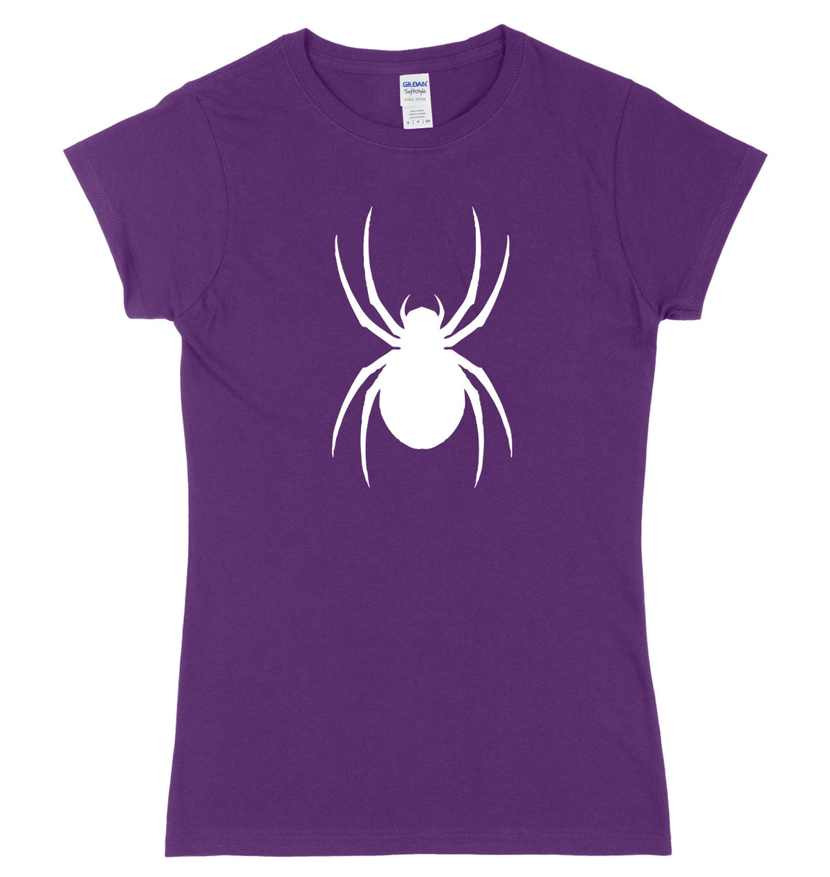 Large Spider Tarantula Design Womens Ladies Slim Fit Halloween T-Shirt