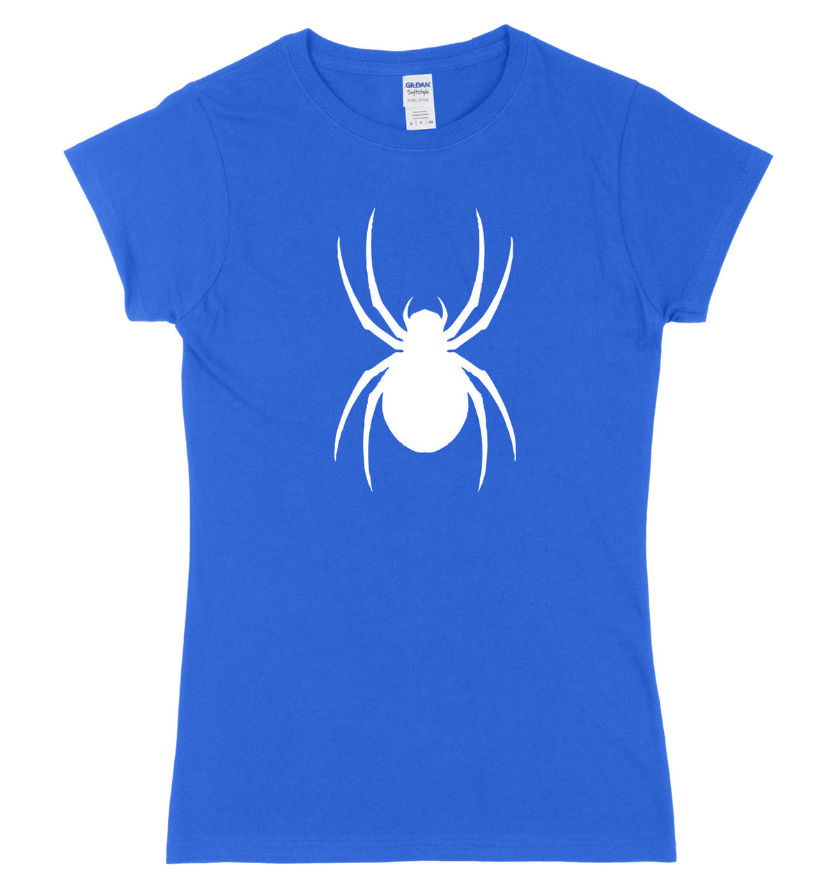 Large Spider Tarantula Design Womens Ladies Slim Fit Halloween T-Shirt